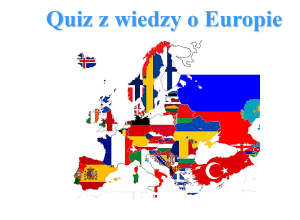 Plakat z wiedzy o Europie.