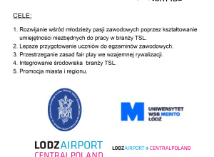 Plakat pierwszego regionalnego konkursu wiedzy o branży TSL