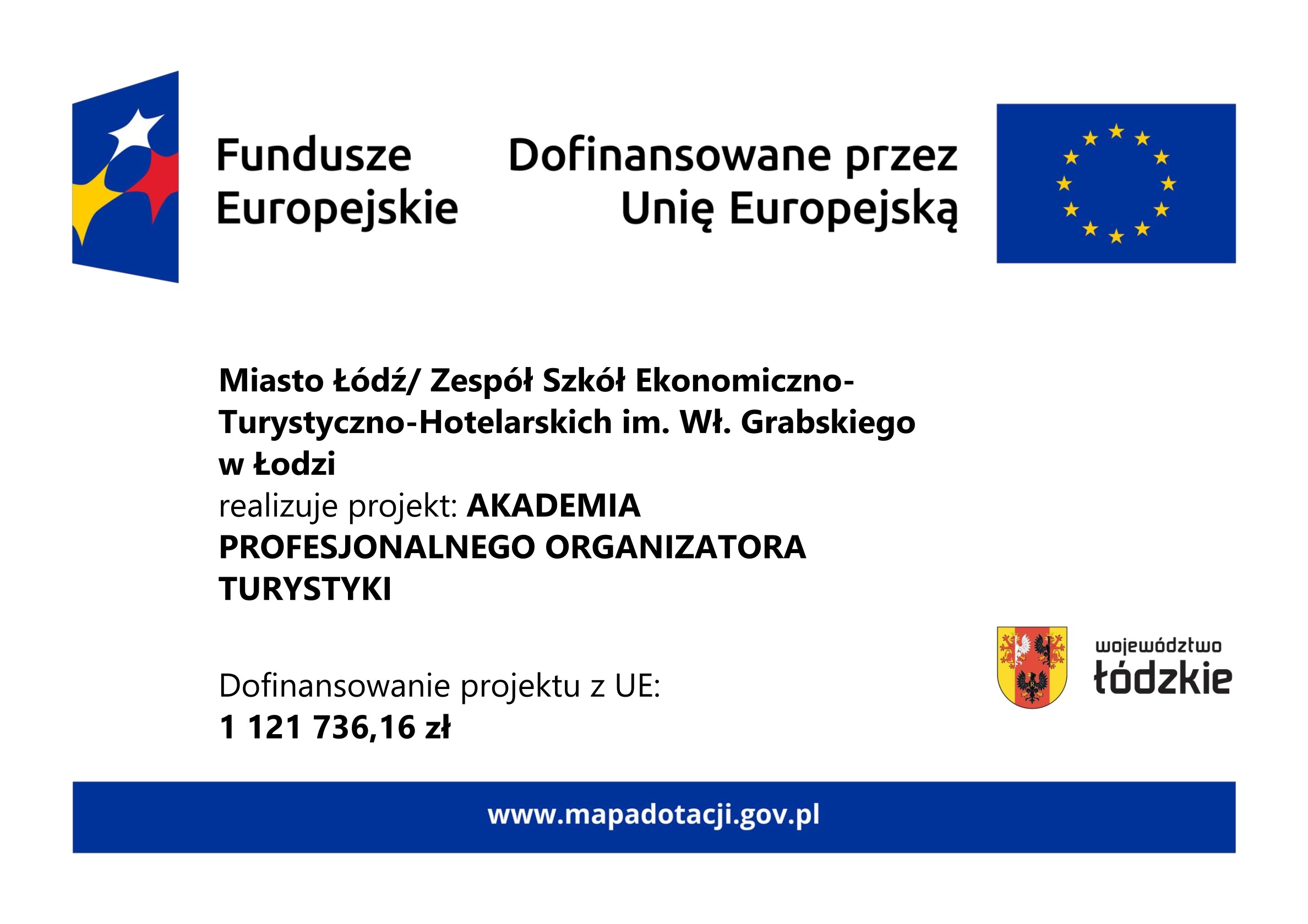 Plakat informacyjny akademia profesjonalnego technika organizacji turystyki