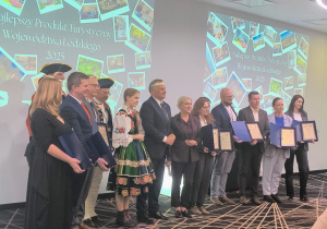Laureaci Konkursu "Najlepszt Produkt Turystyczny Województwa Łódzkiego 2025" z uzyskanymi certyfikatami