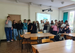 Uczniowie biorący udział w konkursie