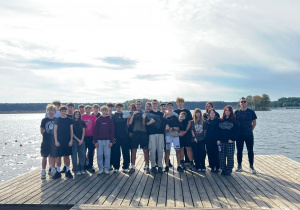 Uczniowie klas pierwszych podczas obozu integracyjnego w Sielpi w dniach 8–9 października.