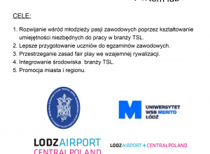 Plakat pierwszego regionalnego konkursu wiedzy o branży TSL